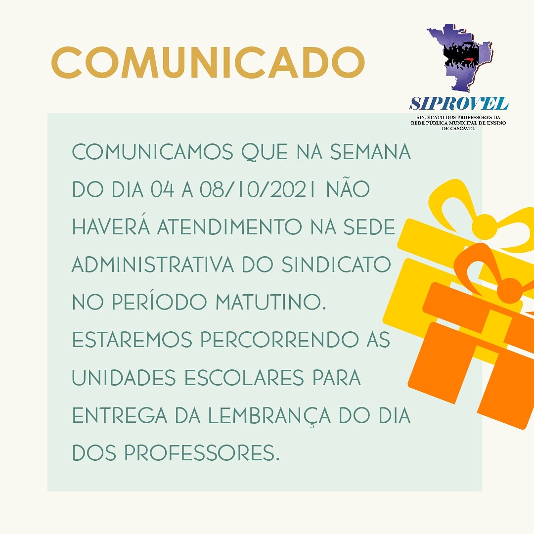 Atenção: entre os dias 4 e 8 não teremos atendimento no período da manhã