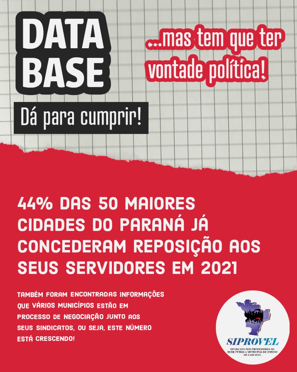 Pelo menos 44% das 50 maiores cidades do Paraná já concederam reposição aos seus servidores em 2021