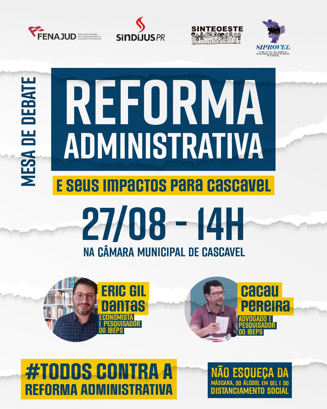 Nesta sexta-feira tem mesa de debate sobre Reforma Administrativa na Câmara de Vereadores